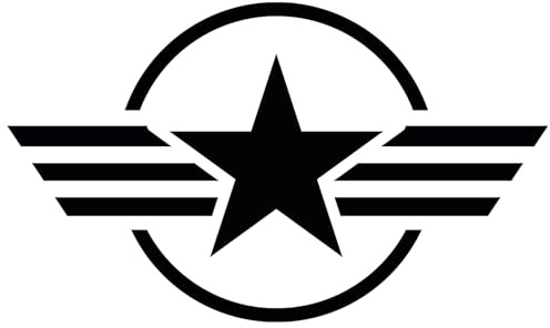 Finest Folia 2er Set Autoaufkleber Army Stern Sticker Folie für Auto Motorrad Anhänger Aufkleber US Star Motiv 4 selbstklebend wetterfest Kfz Zubehör (Schwarz Glanz, 10 x 15 cm K171)