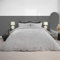 OHS Duvet Cover Sets King Chunky Ribbed, Silver Grey Bedding Ultra Soft Warm Reverse Teddy Fleece Bedding Cosy Winter Duvet Covers Set with Pillowcases