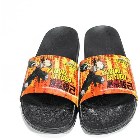 Anjinguang Anime Hausschuhe MHA Cosplay Schuhe Cartoon Midoriya Izuku Bakugo Katsuki Sommer Hausschuhe für Erwachsene Teenager Dusche Hangout Urlaub Seaside Haus Indoor Casual Hausschuhe