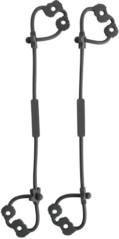 Cup Catcher, Spielzeug Sicherheitsgurte Trinkbecher Halteriemen für Kinderwagen Hochstuhl Autositz, aus Lebensmittelqualität Silikon, 100% BPA-frei, 2er-Pack (Dark Grey x 2)