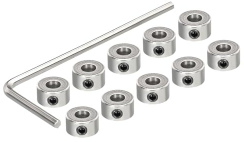 sourcing map 10Pcs Landing Gear Stopper 4.05 x 9mm/0.16x 0.35 Plane Wheel Collar Block with Wrench for RC Airplane Model Remote Aircraft