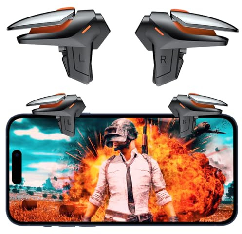 Mobile Gaming Triggers for PUBG, Upgraded Phone Trigger for PUBG/COD Mobile | Portable Gameplay for Call of Duty Mobile/PUBG Mobile, Sensitive Shoot-and-aim Buttons Game Triggers Compatible with iPhone
