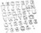 40 pezzi 3D Adesivo Auto Emblema Lettere personalizzate Set 3D adesivo cromato per auto 26 lettere 10 numeri 4 simboli in Argento Autoadesivi DIY Decorazione