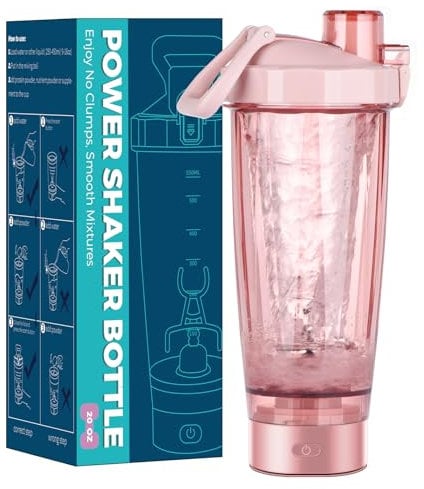 HIYAA Protein Shaker Bottle, USB C Rechargeable Electric Protein Shake Mixer, BPA Free, Shaker Cups for Protein Shakes and Meal Replacement Shakes, Perfect Gym Gift for Men Women, 550ML | 18.5 oz
