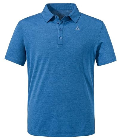 Schöffel Herren CIRC Polo Shirt Tauron M, kreislauffähiges Wandershirt, schnell trocknendes, leichtes Poloshirt mit fast 100 % Recyclingfähigkeit, cornflower blue, 52