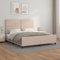 Youuihom Palettenbetten Bettgestell Etagenbetten Tagesbetten Bettgestell mit Kopfteil Cappuccino-Braun 160x200 cm Kunstleder Geeignet für Wohnungen, Schlafzimmer, Arbeitszimmer, Büros