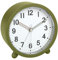 TFA Dostmann 60.1043.04 - Despertador analógico (Funciona con Pilas, Incluye Reloj de Cuarzo, sin tictac, para Dormitorio, salón, Cocina, con función de repetición, Incluye luz de Fondo), Color Verde