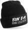 Herzbotschaft Beanie Strickmütze mit Spruch | Bin da kann losgehen! | schwarz | Unisex SoftTouch angenehm weiche und warme Wintermütze | OneSize Einheitsgröße für Erwachsene