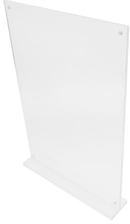 Acryl Schildhalter für A4 Hochformat mit Stabiler Standfunktion