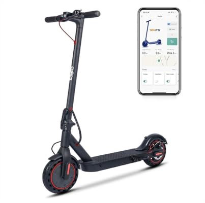 Chaos GT8 Electric Scooter – 350w Motor, 36V 7.8Ah Battery, 15.5mph Top Speed, App-Enabled | 12.4 Mile Range, 8.5 Solid Tyres, Dual Brake System, Foldable Lightweight Commuter E-Scooter – IP54 Rated