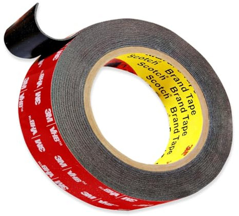 SOLNIT Doppelseitiges Klebeband, wasserdicht, multifunktional, zur Befestigung von Auto, Zuhause, Büro, Metall, Glas, Alu, Dekoration, hergestellt aus 3 M 5952 (25mm x 3meter)