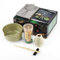 7 Piece Matcha Set, Macha Tea Set with Matcha Spoon, Whisk Holder, Bamboo Matcha Whisk, Shovel, Strainer, Matcha Accessories Traditional Japanese Tea Ceremony Best Gift for Lovers, Speckled Green
