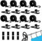 Pool Aufroller Für Solarfolie, 24 Stück Poolfolie Haltebänder, Pool Cover Reel Befestigungsbänder, 8er Set Befestigungsbänder Und Klammern Und Schnallen