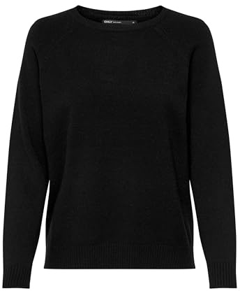 ONLY Damen ONLLESLY Kings L/S Pullover KNT Langarm Strickpullover, Black Beauty, M