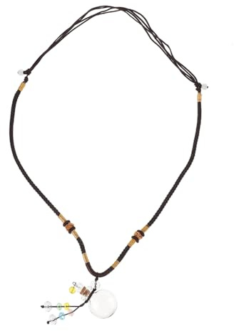 Beavorty 4 pièces Pendentif Bouteille Verre Blanc pour Huiles Essentielles Collier Créatif et Décoratif Suspendu Élégant