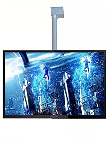 Soporte motorizado para TV de techo ajustable eléctrico con control remoto, modos de entrada dual, se adapta a televisores de perfil bajo de 26 a 70 pulgadas, diseño de ahorro de espacio