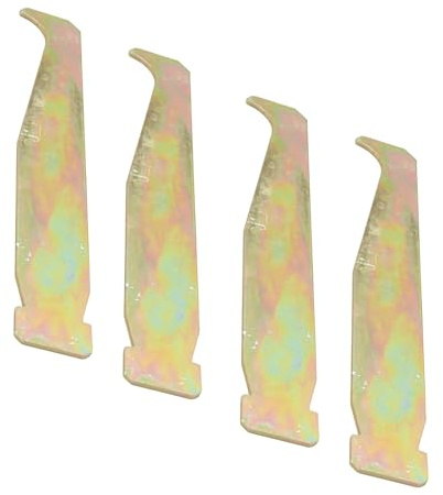 Wentoenapp Gelber Rillenreiniger, Kettensägenführung, Schiene, Trog, Reinigungswerkzeug, Karbonstahl, Reiniger für die meisten Kettensägen, Kettensägenteile und Zubehör, 10 x 1,5 cm, 4 Stück