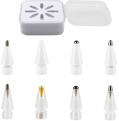 8 Pièces Pencil Tips Haute Sensibilité - Embouts Universels Adaptés pour Pencil Tous Modèles et Autres Stylos Tablettes