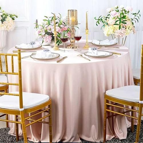 Dragées Anahita Nappe Ronde Blush Tissu 300cm