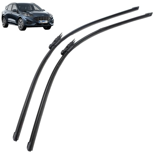 BIAREN Front Windscreen Wiper Blade For Ford Kuga Mk2 (2012-2018) Mondeo Mk5 (2014-2021) Edge (2016-2022) – 28 & 28 (700mm/700mm) - GC1JS17528CA 2120703 2121378 (2 Pieces)