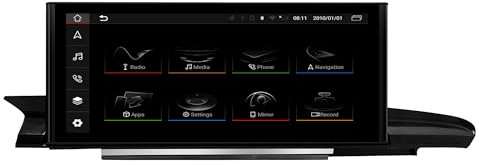 31,8 cm (12,3 Zoll) Android-Bildschirm für Audi A6 S6 RS6 A7 S7 RS7 C7 MIB2, kabelloses CarPlay, Android Auto, Navigation, Bildschirmspiegelung, Split-Bildschirm, Wi-Fi-Musik, Spotify, TikTok