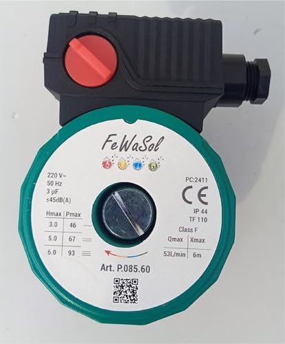 Ersatzmotor Pumpenkopf für Wilo Umwälzpumpe, 220V 50Hz, 6m Förderleistung, Heizungspumpe Solarpumpe,
