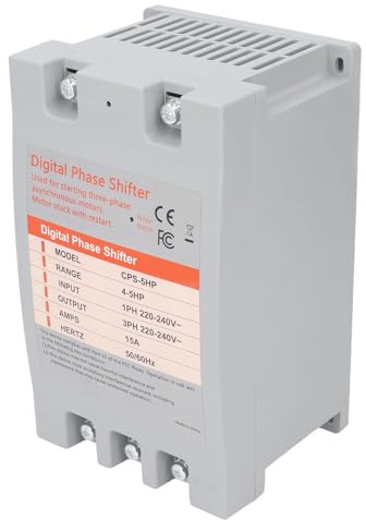 aqxreight Convertisseur monophasé à triphasé Convertisseur de Phase Numérique 4 à 5 Chevaux 2 2 à 3 7 KW 220-240VAC à Trois équipements Idéaux monophasé à Triphasé5 Chevaux à 3