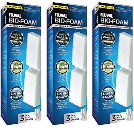 Fluval Schaumblock (9 Pack) für FX5 Filter, 3 Pakete mit je 3 Filter, geeignet für Aquarien Filtration