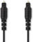 REY Cable de Fibra Óptica de 2 Metros, Audio Digital Toslink de 3 mm Conectores Bañados en Oro Aislante de Gran Grosor
