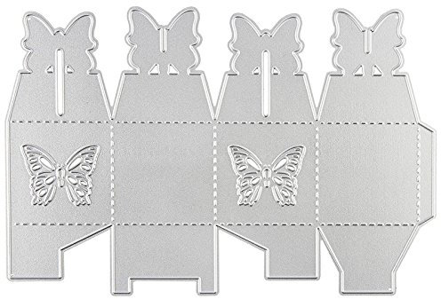 Ideen mit Herz Stanzschablone, Faltbox 1, 16,3cm x 11cm, passend für gängige Stanzmaschinen | Schablone zum Gestalten Geschenkboxen, Box | Valentinstag, Muttertag, Geburtstag, Weihnachten, Mitbringsel