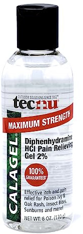 Tecnu Calagel Anti-Itch Gel, Maximum Strength for Poison Ivy, Rashes, Bug Bites, Stings and Minor Burns, 6 oz