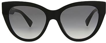 GUCCI Womens GG0460S Sunglasses, Black-Gold-Grey, 53