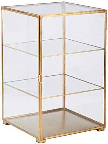 House Doctor Schrank, Messing, Glas, 35 x 35 x 56, Cb0750