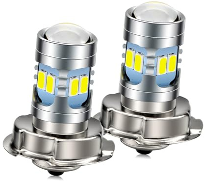 Ruiandsion 2pcs P26S Ampoule LED DC 6V 12V Super Bright 5730 12SMD Chipsets 6000K Blanc avec Projecteur LED Ampoule pour phare de moto