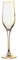 CreaTable, 21345, Serie SHINY Gold, 4-teiliges Gläserset, Sektkelch, spülmaschinen-und mikrowellengeeignet, Made in Europe, Glas, 17 centiliters