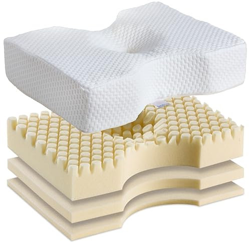 Sanapur Original Kissen 4.0 - Variante MED - Orthopädisches Seitenschläferkissen Made in Germany mit Visko Schaum/Soft Schaum
