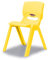 JAMARA 460580 - Kinderstuhl Smiley bis 100 KG - stapelbar, aus robustem Kunststoff, Indoor-Outdoor geeignet, gelb