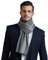 WANYING Herringbone Muster Herrenschal für Herbst Winter 10% Wolle Herren Gestrickter Schal Strickschal Wolleschal Mode Schick Casual Business - Anthrazit & Dunkelbeige