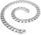Schmuck-Checker Breite XXL Panzerkette aus 316L Edelstahl Männer Halskette silber poliert hochwertig Bikerschmuck Herren Geschenk (60)