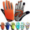 LOVMEAD Fahrradhandschuhe Kinder für Jungen Mädchen Alter 4-12, MTB Handschuhe Paar Outdoor Sport Rennrad Fahrrad Bike Handschuhe Frühling Sommer (S, Orange)