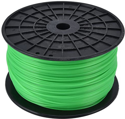 Filo per Decespugliatore a Fili da 2 Mm Filo per Decespugliatore a Filo Quadrato in Bobina Accessori per Tosaerba per Tosaerba (Verde)(372 Meters)