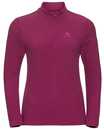 Odlo Damen Langarm Shirt mit Reißverschluss ROY, festival fuchsia - raspberry fudge, XXL