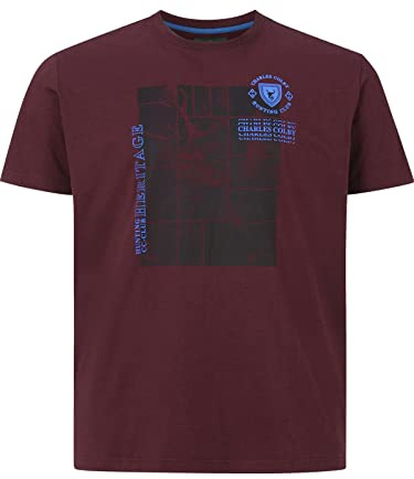 Charles Colby Herren T-Shirt Earl Alban Dunkelrot, 2XL (XXL) - 60/62