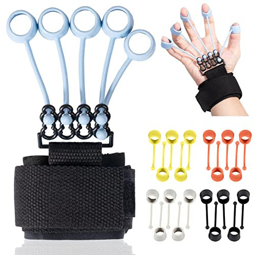 Fingertrainer Handtrainer 6 Stuck Silikon Griffkraft Trainer Einstellbar Finger Trainer Finger Extensor Tragbar Hand Training Unterarmtrainer Grappler Gripmaster Grip Trainer Mit 5 Arten von Pfund