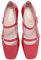 escoolers E2327T Dorothy Ballerina Mary Jane in Pelle con Tacco Basso da Donna Prodotto in Spagna., rosso, 40 EU