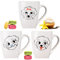 PLATINUX Kaffeetassen mit Griff Set 3 Teilig mit Hund Motiv 250ml Teetasse Tasse Kaffeebecher Teebecher aus Keramik