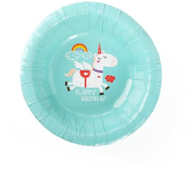 UNICORN BIRTHDAY PARTY TABLEWARE - Decorations for 16 Guests, Unicorn Plates Cups Napkins Tablecloth Happy Birthday Banner for Kids Birthday Unicorn Themed Party Supplies (16 Paper Bowls)