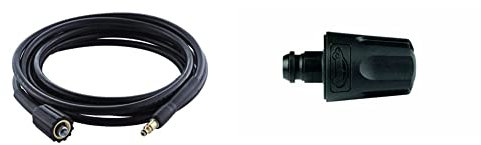 Nilfisk 5m Hose for High Pressure Washer & Wide Angled Auto & Cycle Nozzle Pressure Washer Attachment – Compatible with Nilfisk Pressure Washers
