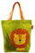 Dekohelden24 Kinder-Shopper/Kinderhandtasche/Kindertasche/Minishopper mit Henkel, Motiv: Löwe mit Aufschrift - Löwenbeute -, 100% Baumwolle, Größe: H/B ca. 21 x 24
