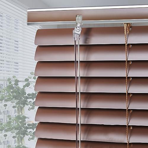 Sh000ad Braun Aluminium Jalousette Lamellen Rollo,Verdunkelnde Horizontale Jalousie Für Drinnen,Sichtschutz-Sonnenschutz,Aluminium Fensterjalousie Für Hause,Büro,Breite x Höhe (50x100cm)